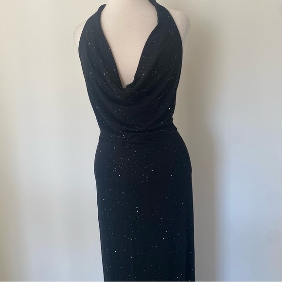 Plus Size Women Net Yarn Rhinestone Halter Backless Elegant Party Dress 4X (20) - Picture 12 of 15